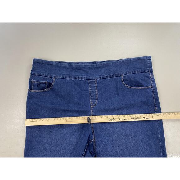 Gloria Vanderbilt Amanda Bermuda Shorts 22W All Around Slimming Dark 44x13 - Picture 6 of 13